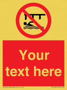 Custom Do not swim in the vicinity of piers